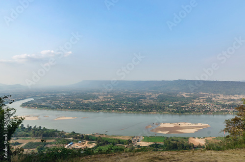 Beautiful view of Mekong River at Pha Tak Sue, Sangkhom District, Nong Khai, Thailand photo