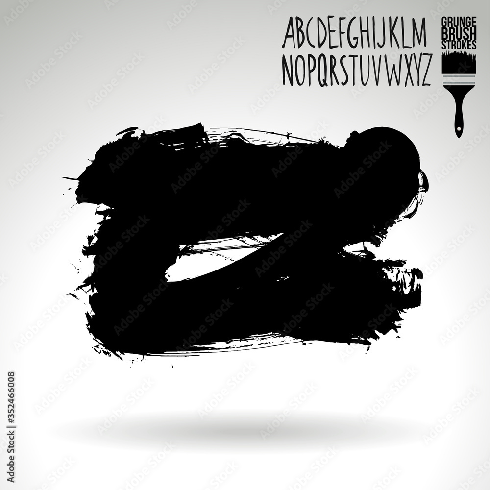 Black brush stroke and texture. Grunge vector abstract hand - painted element. Underline and border design. Black brush stroke and texture. Grunge vector abstract hand - painted element. Underline and border design.