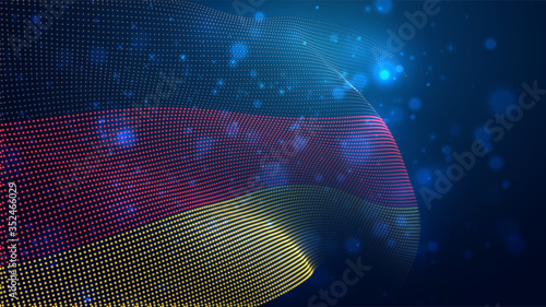 Vector bright glowing country flag of abstract dots. Germany