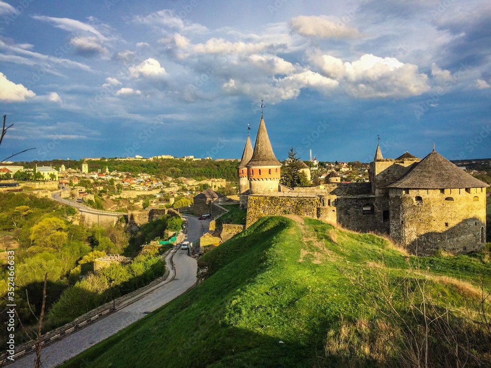 Castle in Kamianets-Podilskyi in aipril, Castle in Kamianets-Podilskyi in aipril,
