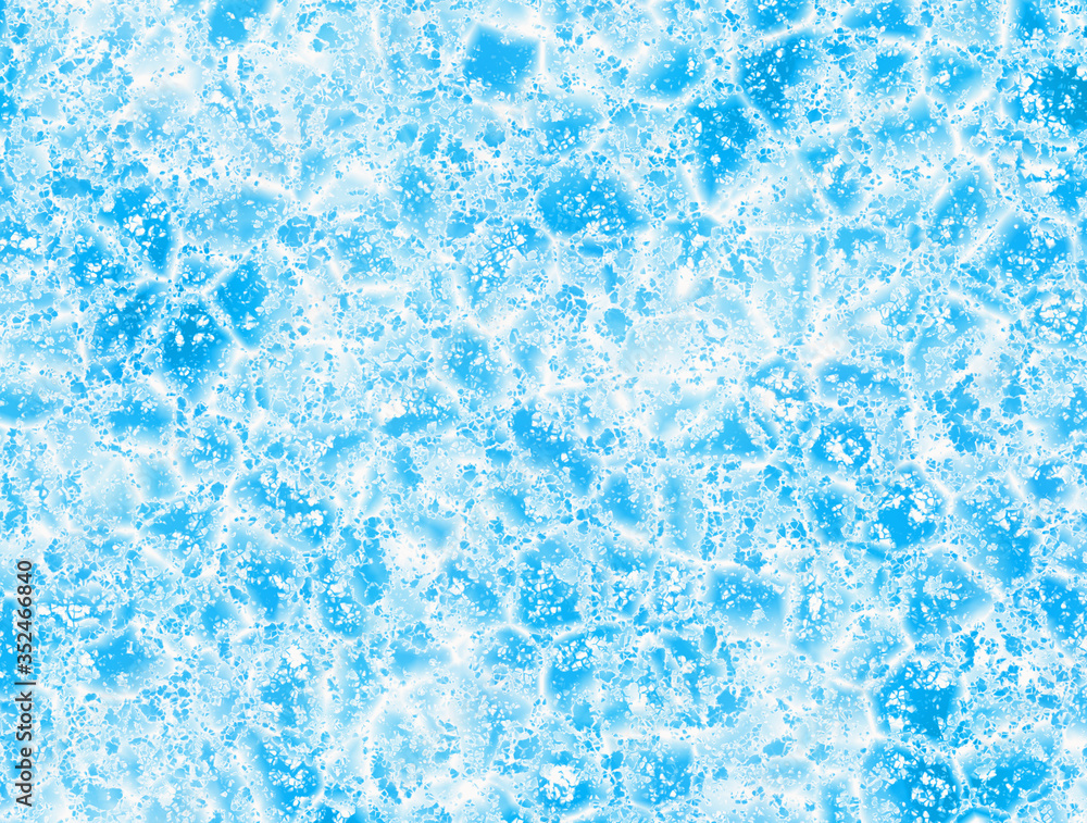 background of blue frozen ice