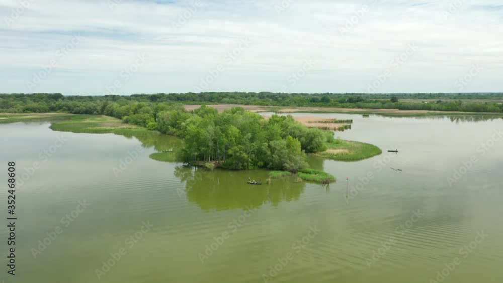 Aerial view of Tisza Lake. Aerial view of Tisza Lake.