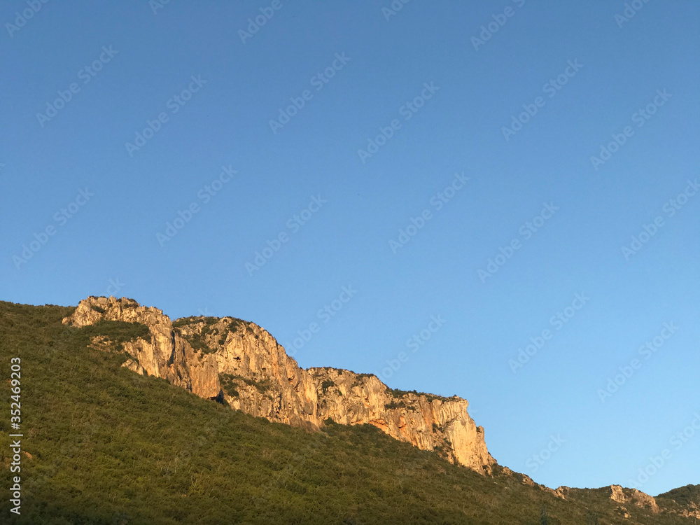 View of the mountainside, from Potamia, Greece View of the mountainside, from Potamia, Greece