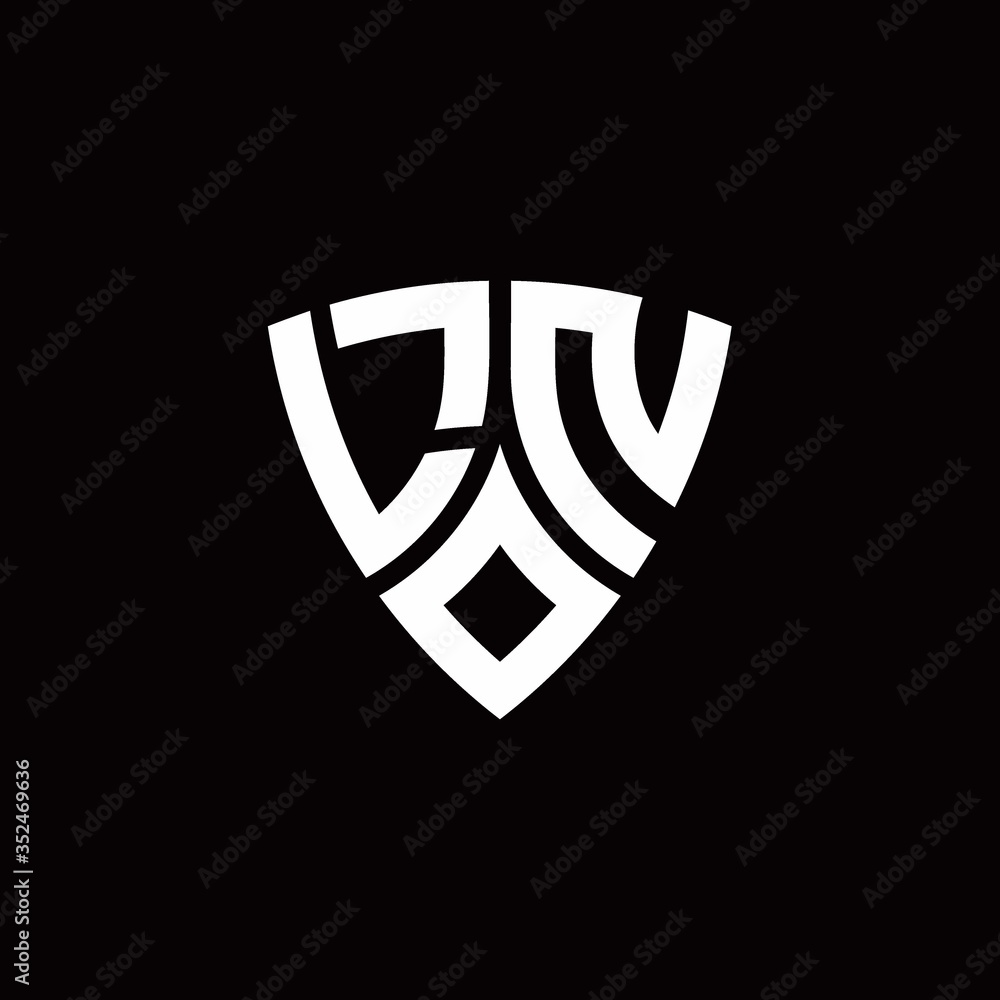 LN monogram logo with modern shield style design template LN monogram logo with modern shield style design template