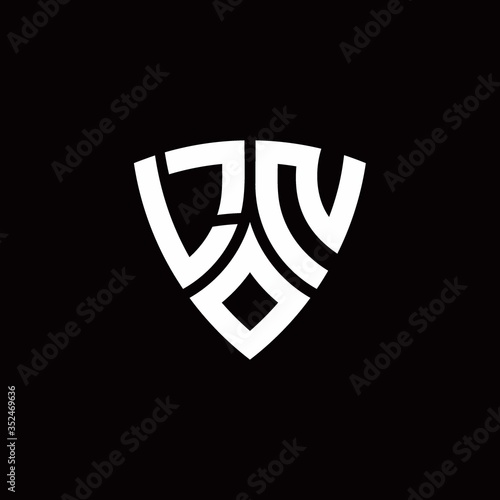 Free Download LN monogram logo with modern shield style design template - GFXLoad