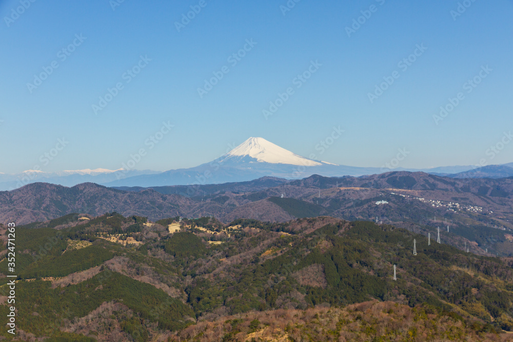 Obraz premium 大室山からの富士山