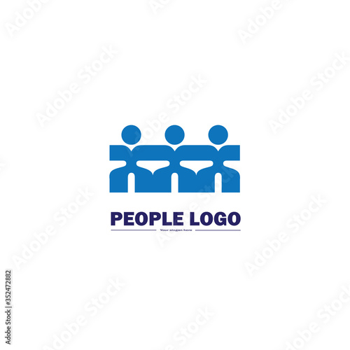 People Logo Icon Social Symbol 