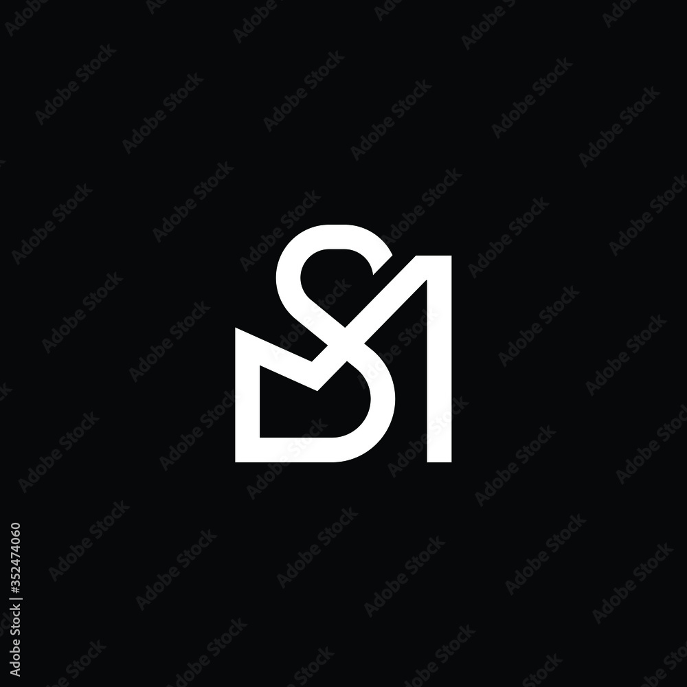 Professional Innovative Initial MS logo and SM logo. Letter SM MS Minimal elegant Monogram. Premium Business Artistic Alphabet symbol and sign Professional Innovative Initial MS logo and SM logo. Letter SM MS Minimal elegant Monogram. Premium Business Artistic Alphabet symbol and sign