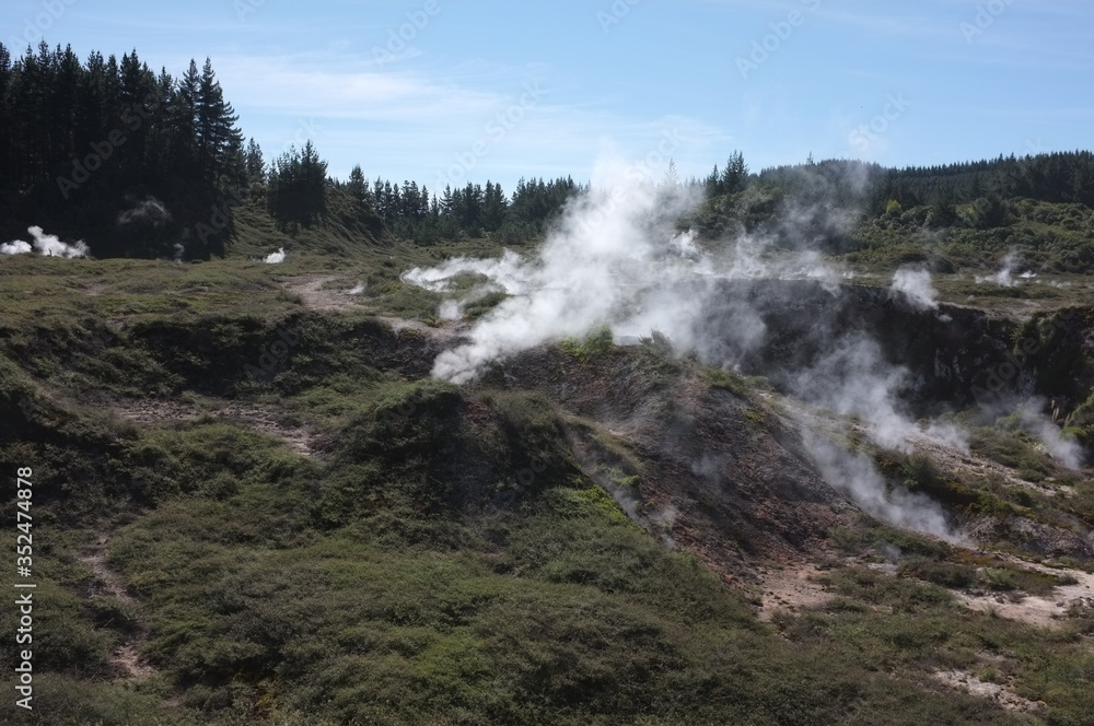 Photo of the Craters of the Moon Lake Taupo New Zealand Photo of the Craters of the Moon Lake Taupo New Zealand