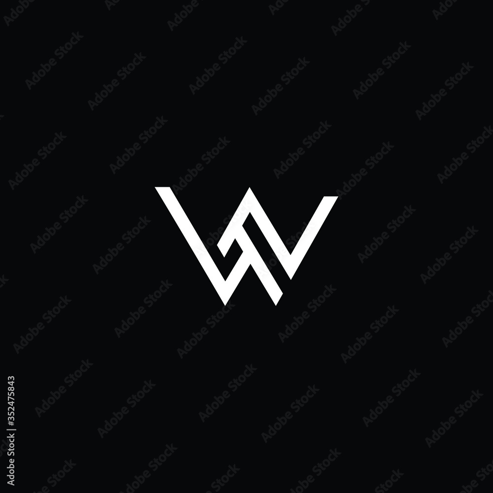 Professional Innovative Initial WN logo and NW logo. Letter W LOGO Minimal elegant Monogram. Premium Business Artistic Alphabet symbol and sign Professional Innovative Initial WN logo and NW logo. Letter W LOGO Minimal elegant Monogram. Premium Business Artistic Alphabet symbol and sign