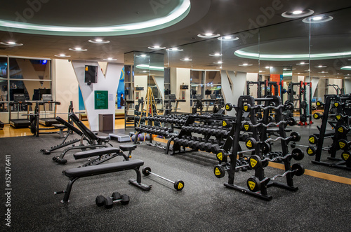 Gym, fitness center background