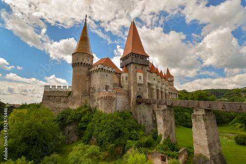 Hunedoara Castle, also known a Corvin Castle or Hunyadi Castle, is a Gothic-Renaissance castle in Hunedoara, Romania. One of the largest castles in Europe.