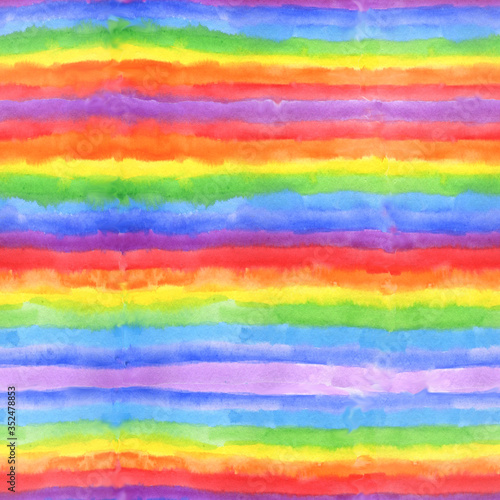  Rainbow watercolor seamless pattern background