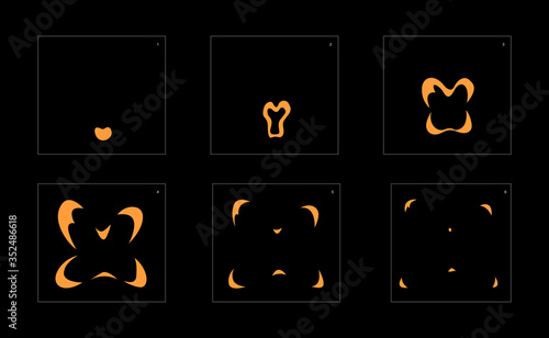 Dust explosion effect. Explosion Animation effect. Animation Sprite sheet for games, cartoon or animation. vector style animation effect 1075.