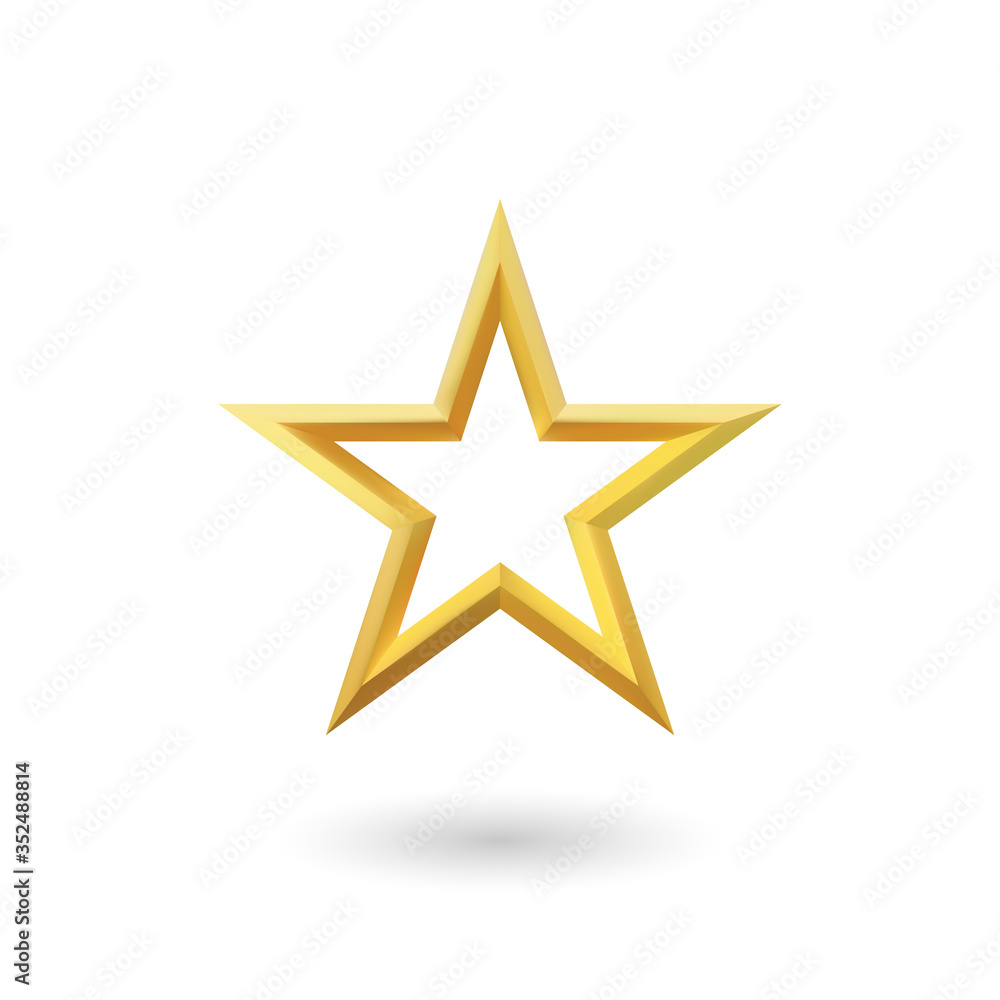 Premium Vector, 3d render, isolated falling gold stars on a white  background. golden emblem of victory. symbol of best and winner. ranking  concept for various …