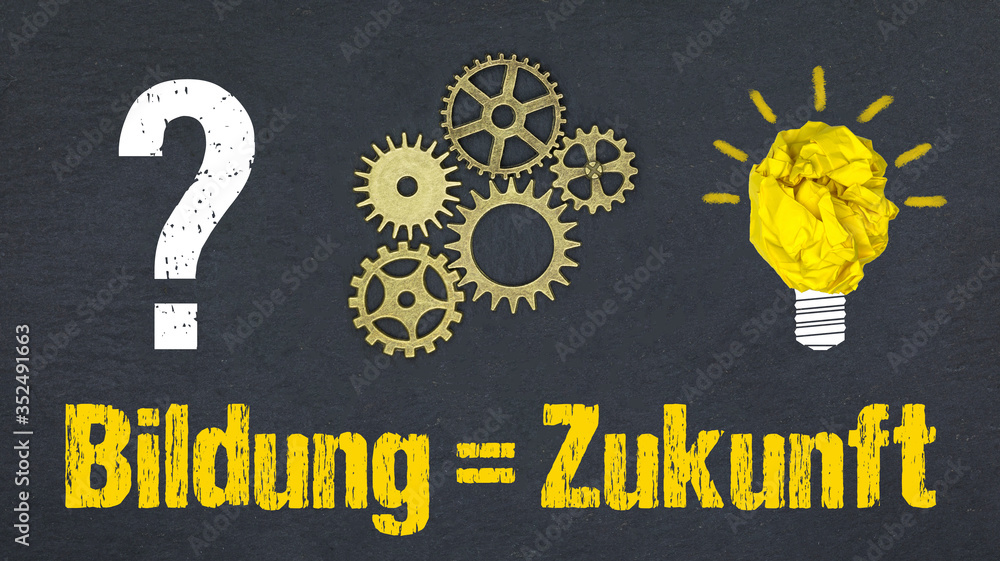 Obraz premium Bildung = Zukunft