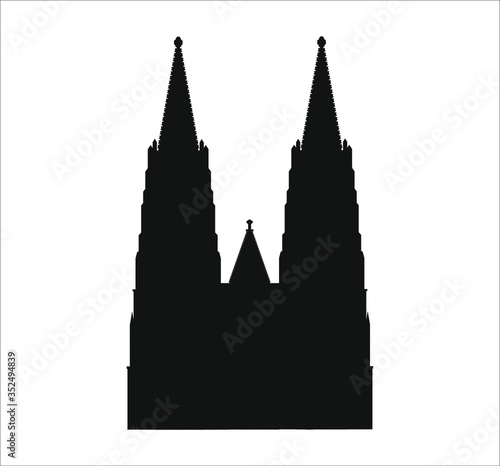 Obraz na płótnie Cologne city cathedral in Germany. Illustration for web and mobile design. w salonie