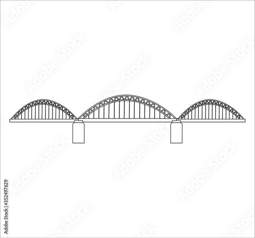 Hohenzollern Bridge in Cologne city in Germany. Illustration for web and mobile design.