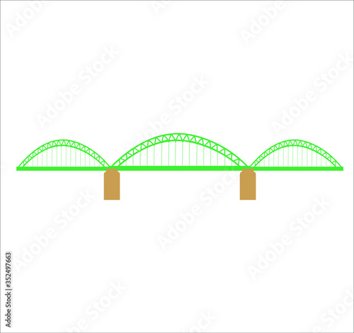 Hohenzollern Bridge in Cologne city in Germany. Illustration for web and mobile design.