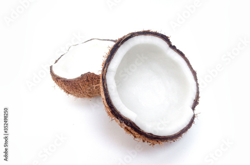 coconuts isolated on the white background.