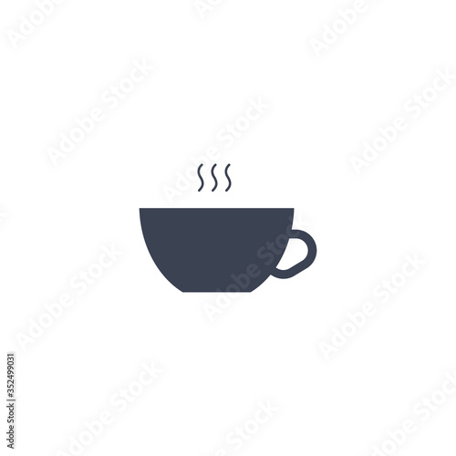 coffee or tea cup icon. vector symbol in flat style