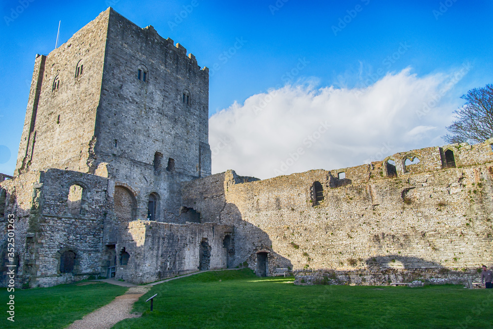 Portchester Castle is a medieval castle built within a former Roman fort at Portchester in Hampshire