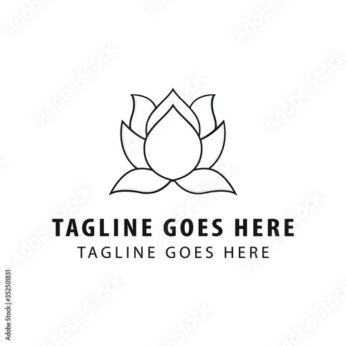 magnolia symbol icon. beautiful logo vector of magnolia flower design