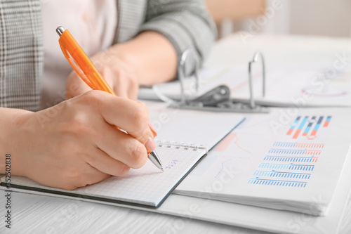 Female accountant working i...