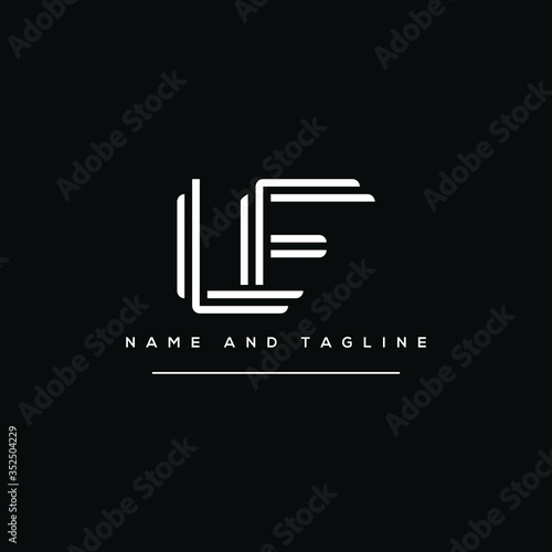 Alphabet letters monogram icon logo FL or LF
