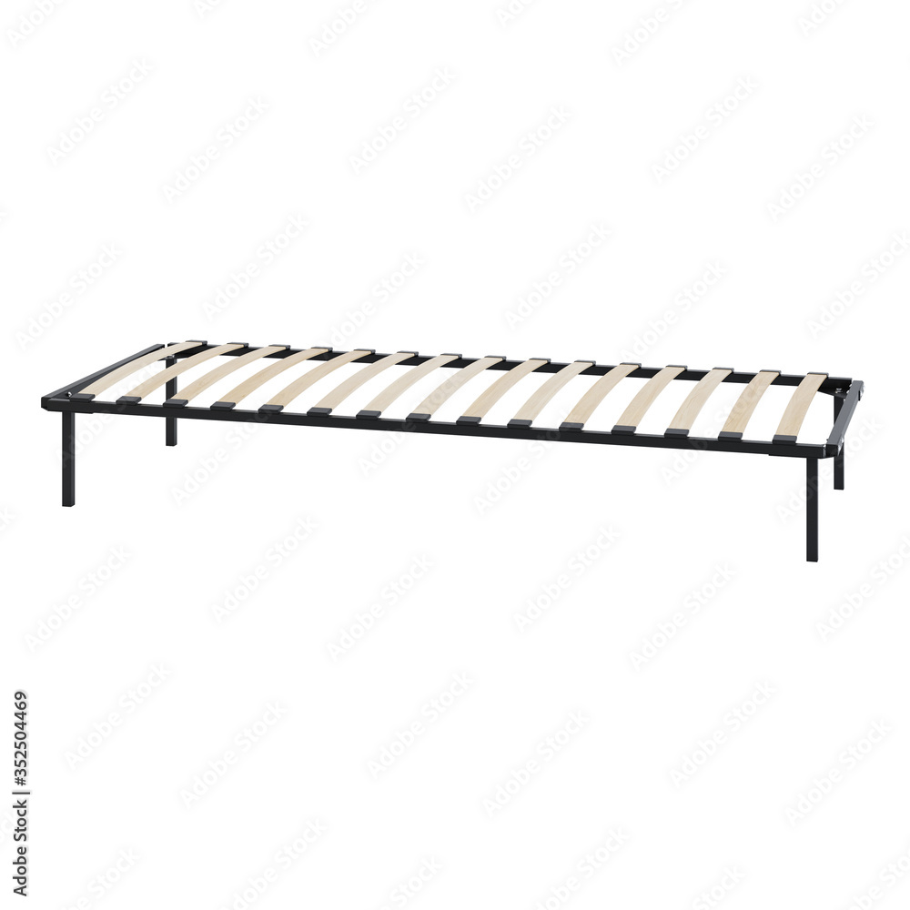 Orthopedic bed base on a white background. 3D rendering. Orthopedic bed base on a white background. 3D rendering.