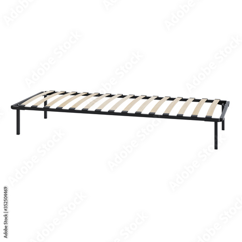 Orthopedic bed base on a white background. 3D rendering.