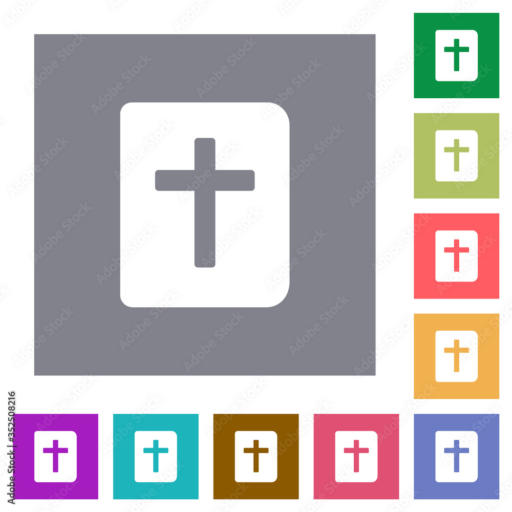 Obraz premium Holy bible square flat icons