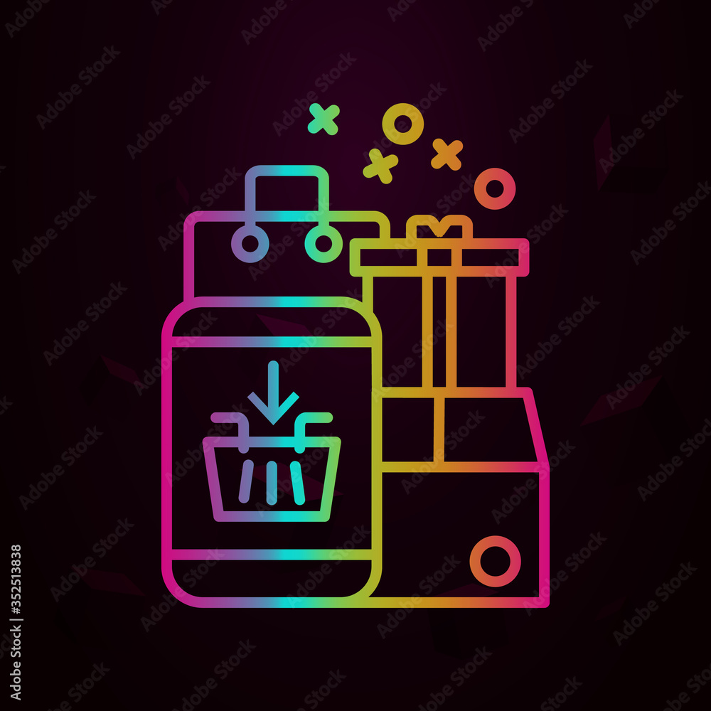 Gift bag smart phone nolan icon Simple thin line, outline vector of Online shopping icons for ui and ux, website or mobile application Gift bag smart phone nolan icon Simple thin line, outline vector of Online shopping icons for ui and ux, website or mobile application