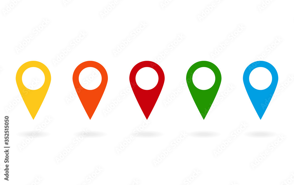 Map pin flat design style modern icon, pointer minimal vector symbol, marker sign. Map pin flat design style modern icon, pointer minimal vector symbol, marker sign.
