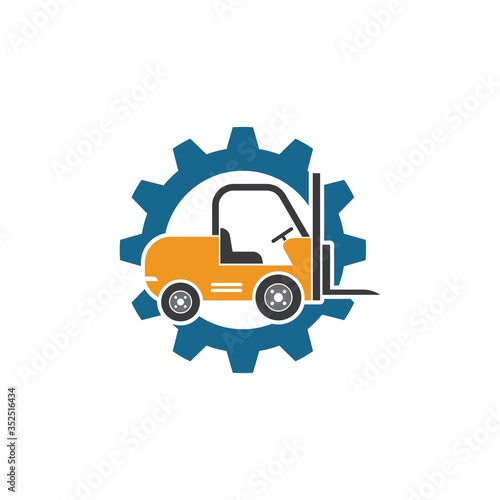forklift icon vector illustration design