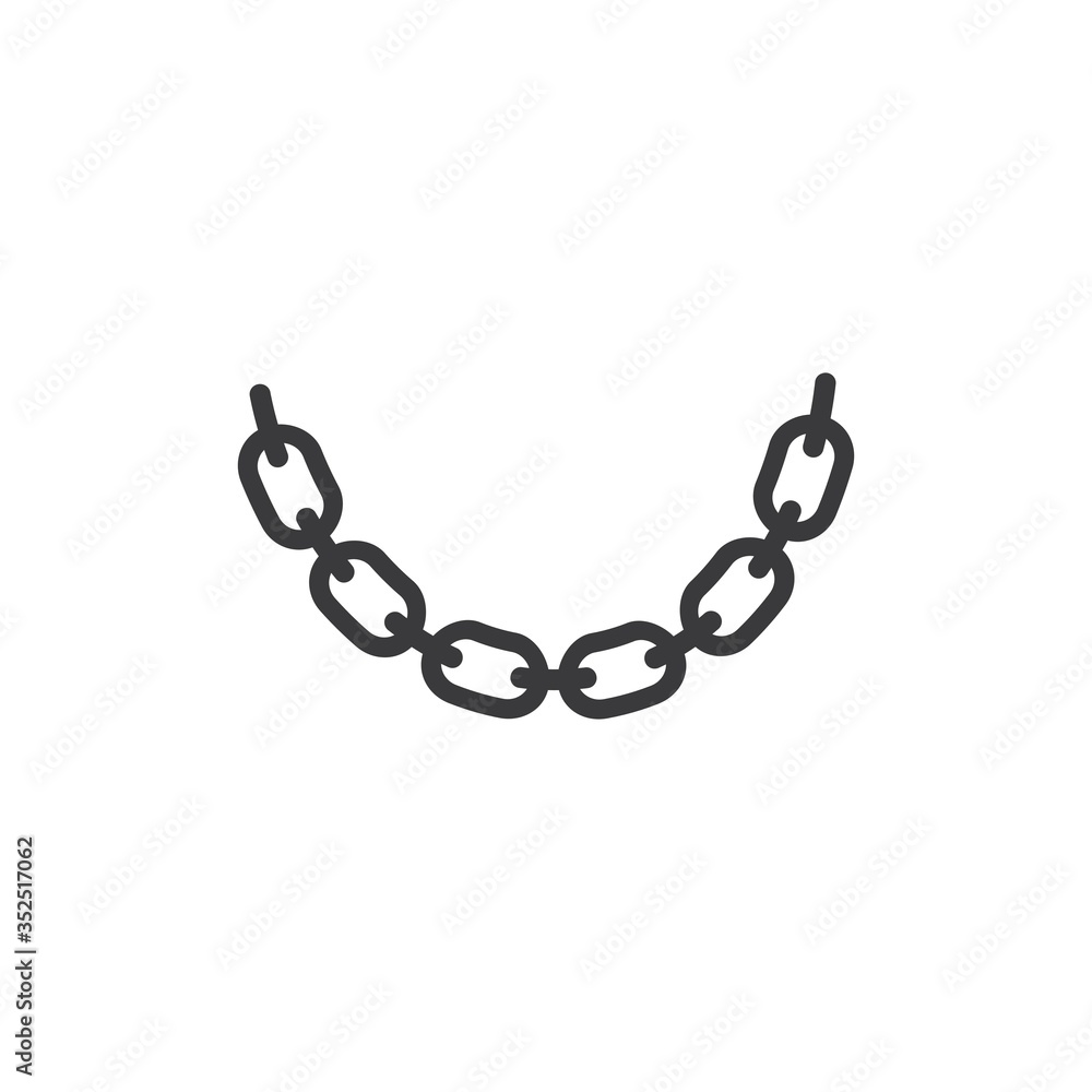 Fototapeta premium chain steel vector icon illustration design