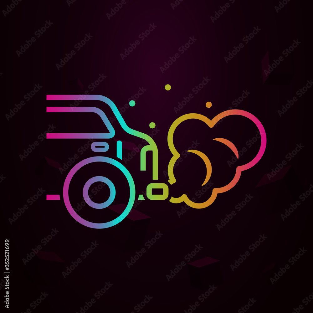 smoke, car, garage nolan icon Simple thin line, outline vector of Pollution icons for ui and ux, website or mobile application