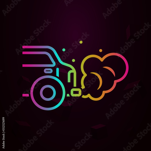 smoke  car  garage nolan icon Simple thin line  outline vector of Pollution icons for ui and ux  website or mobile application