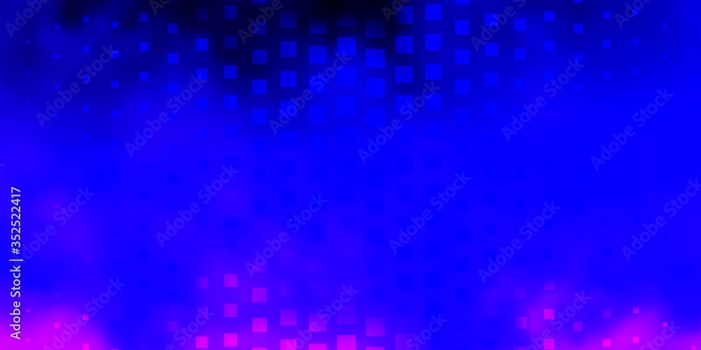 Light Purple, Pink vector backdrop with rectangles. Abstract gradient illustration with colorful rectangles. Pattern for commercials, ads.
