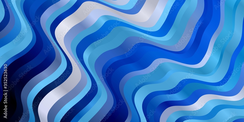 Dark BLUE vector background with bent lines. Illustration in halftone style with gradient curves. Pattern for business booklets, leaflets Dark BLUE vector background with bent lines. Illustration in halftone style with gradient curves. Pattern for business booklets, leaflets