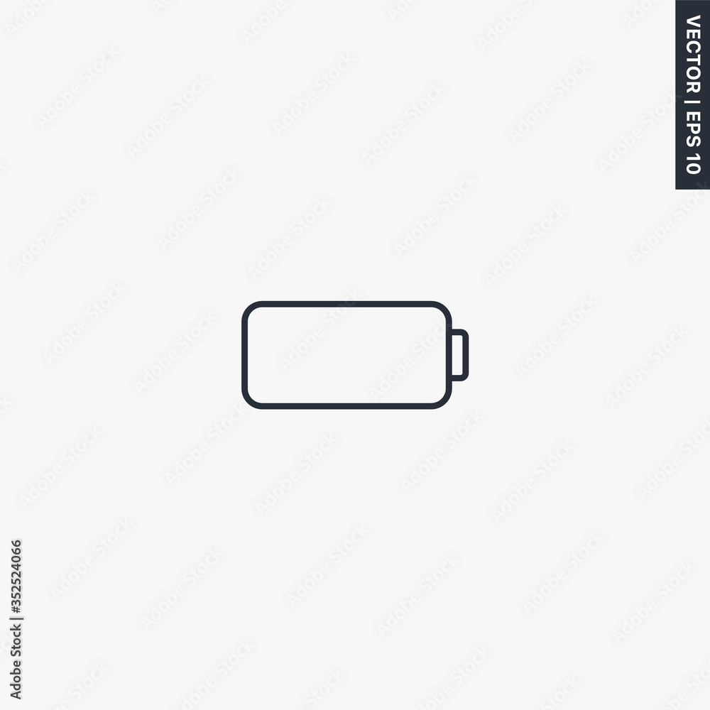 Battery, linear style sign for mobile concept and web design Battery, linear style sign for mobile concept and web design