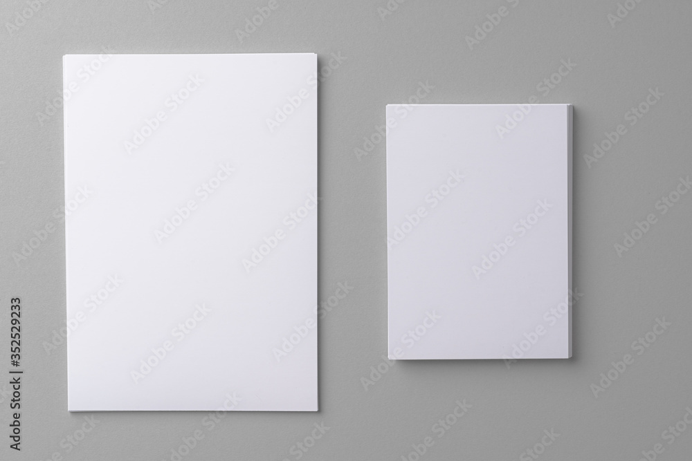 Business mock up cards with copy space on grey Business mock up cards with copy space on grey