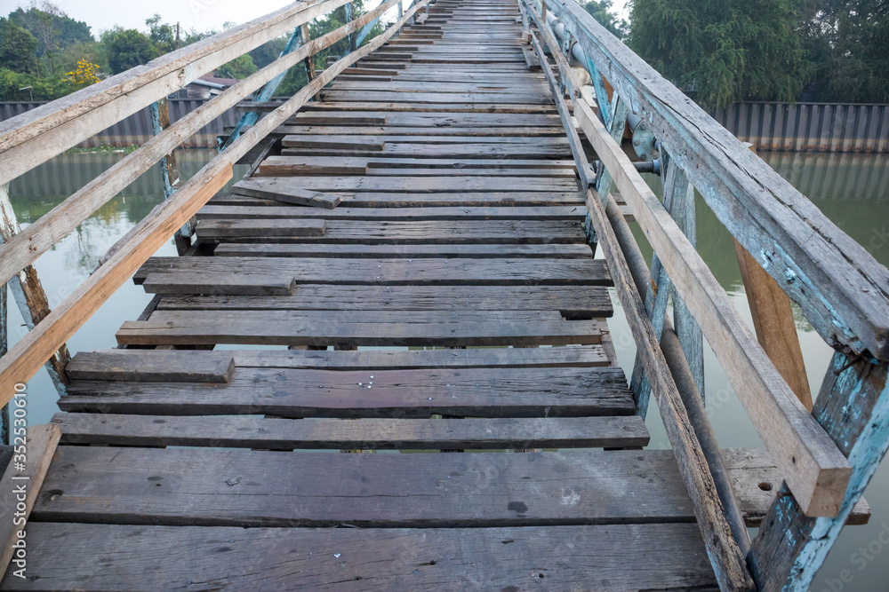 Walkway on the bridge. Walkway on the bridge.