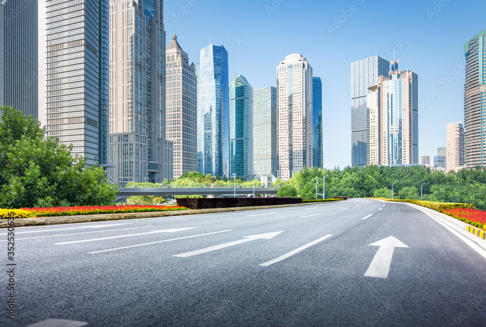 the modern building of the lujiazui financial centre in shanghai china.