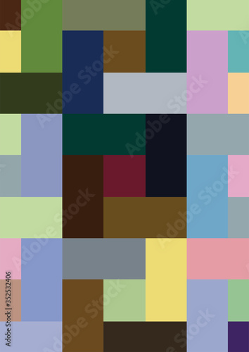abstract multicolor rectangle background for book cover, background, pattern, template or wallpaper