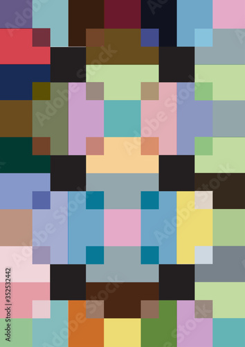 abstract multicolor rectangle background for book cover, background, pattern, template or wallpaper