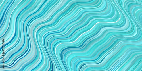 Light Blue, Green vector template with wry lines. Colorful illustration, which consists of curves. Pattern for websites, landing pages.