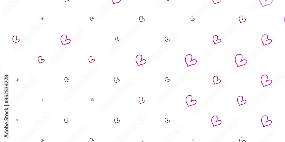 Light Pink vector background with hearts. Light Pink vector background with hearts.