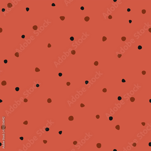 Seamless pattern with rounded spots. Irregular polka dot. Simple vector illustration.