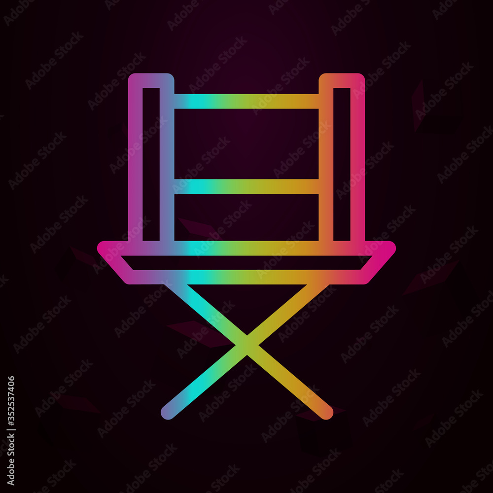 Director chair, theatre nolan icon Simple thin line, outline vector of theater icons for ui and ux, website or mobile application Director chair, theatre nolan icon Simple thin line, outline vector of theater icons for ui and ux, website or mobile application